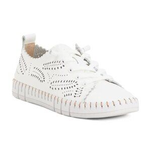 HAPPYMONK Made In Spain Leather Laser Cut Sneakers